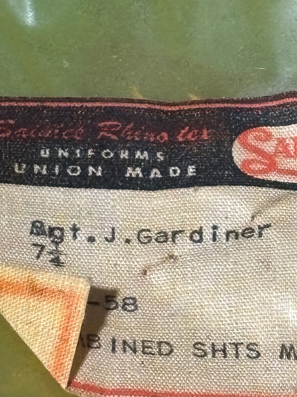 Thumbnail: CanadianArmy Engineers Sandhill Levine Size 7 names to S.E. Gardiner