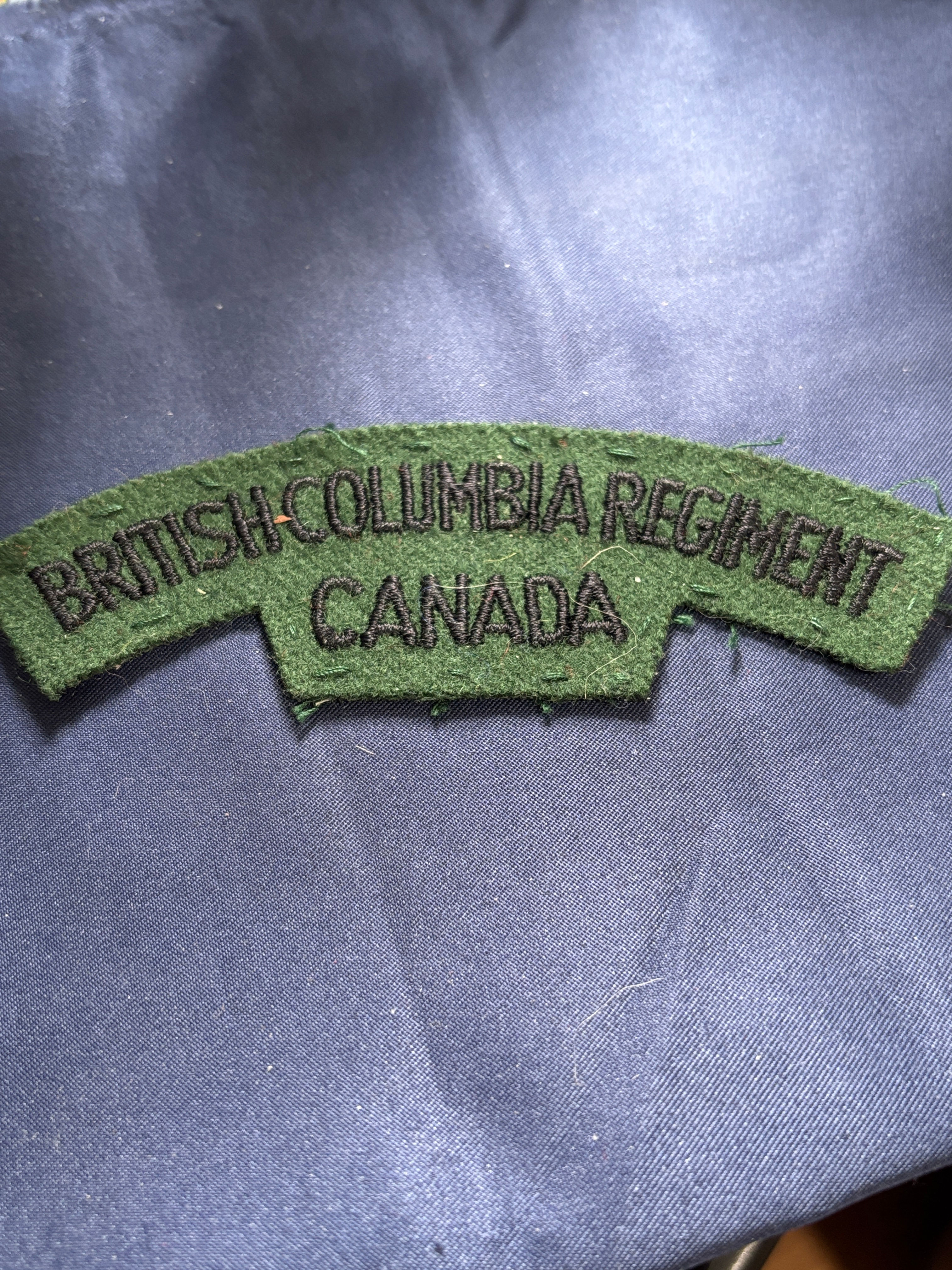 Canadian Army 1920-53 Shoulder Flash British Columbia Regt