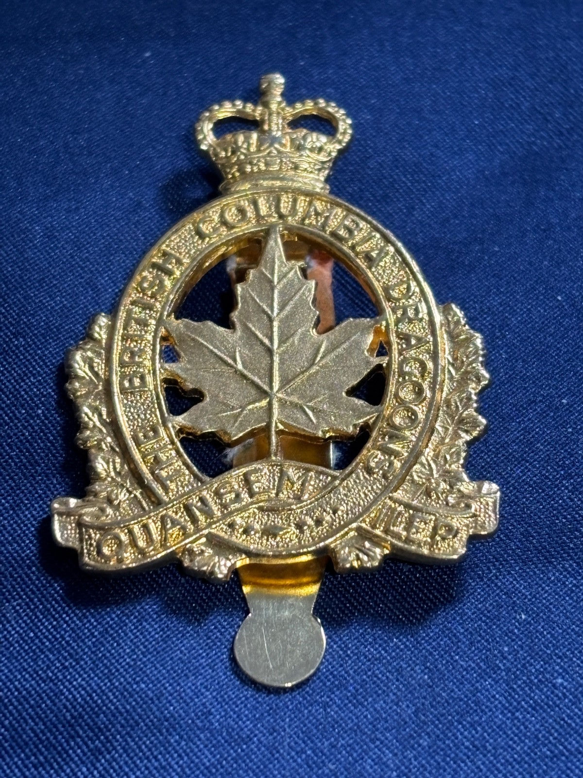 CanadianArmy Post 1980 Cap badge British Columbia Dragoons