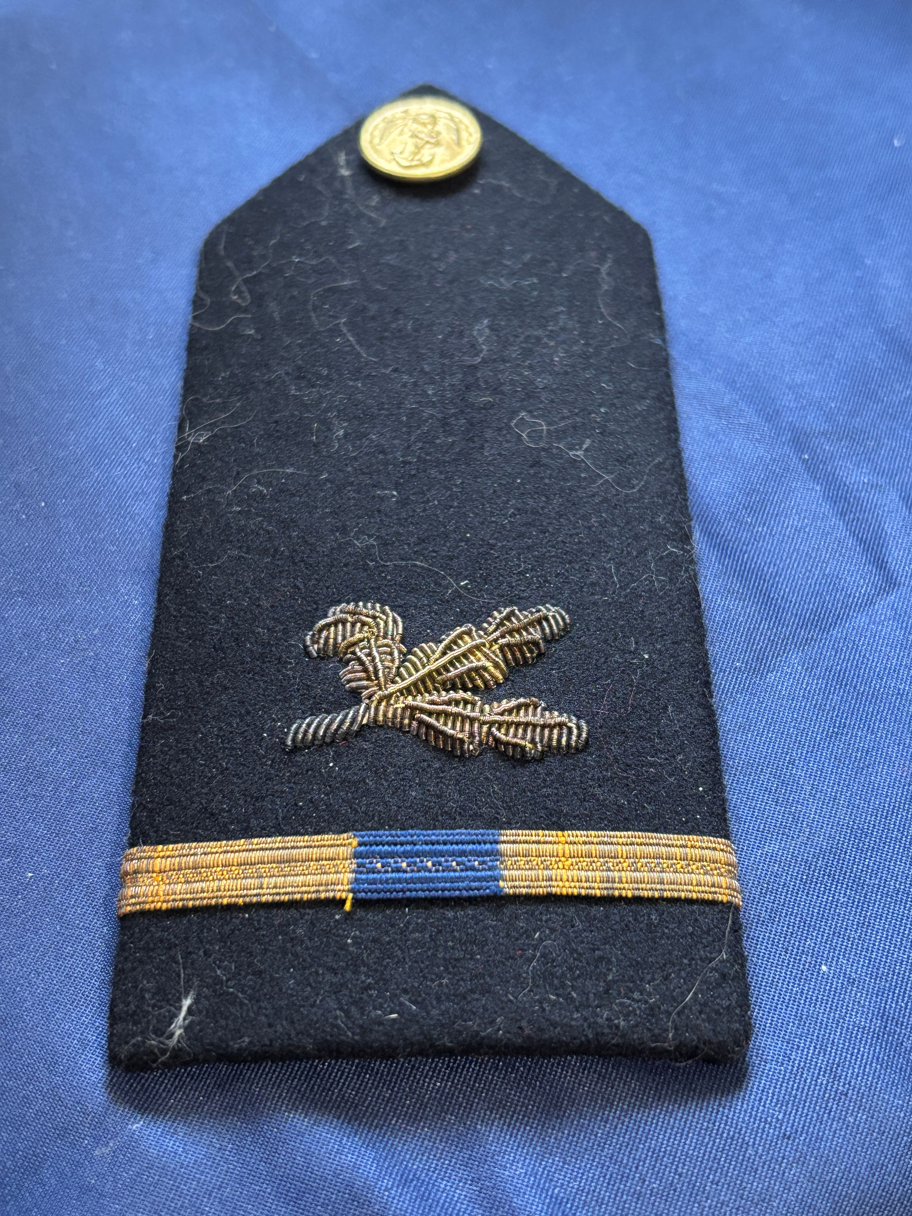 United States Navy WW2 CPO shoulder boards Supply Coordinater