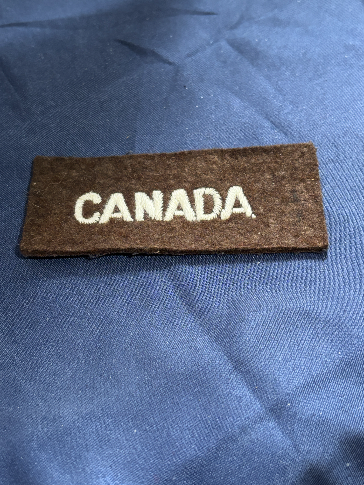 Canadian Army 1920-53 Shoulder Flash Canadian Women's Army Corp White Lettering