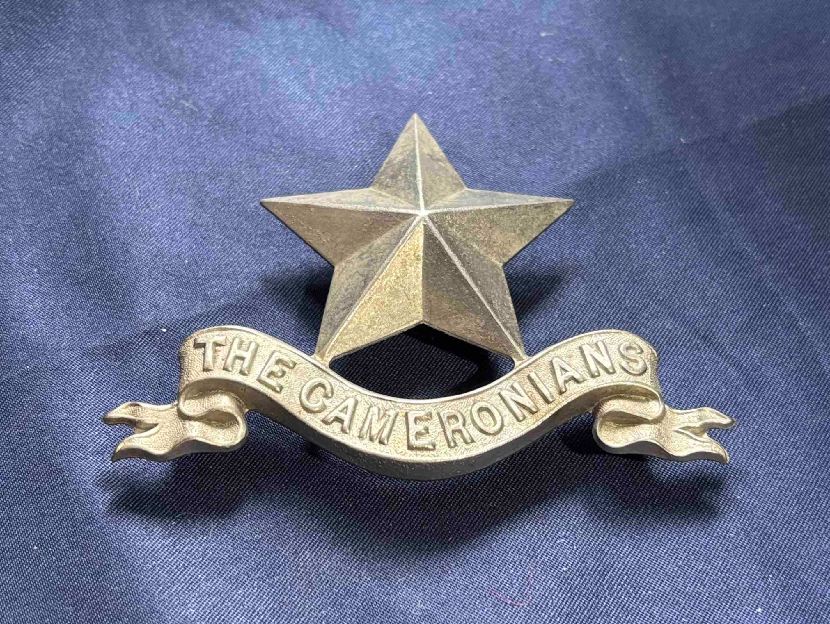 copy of British Army 1910-53 Cap badge Cameroonians (Scottish Rifles) Pipers