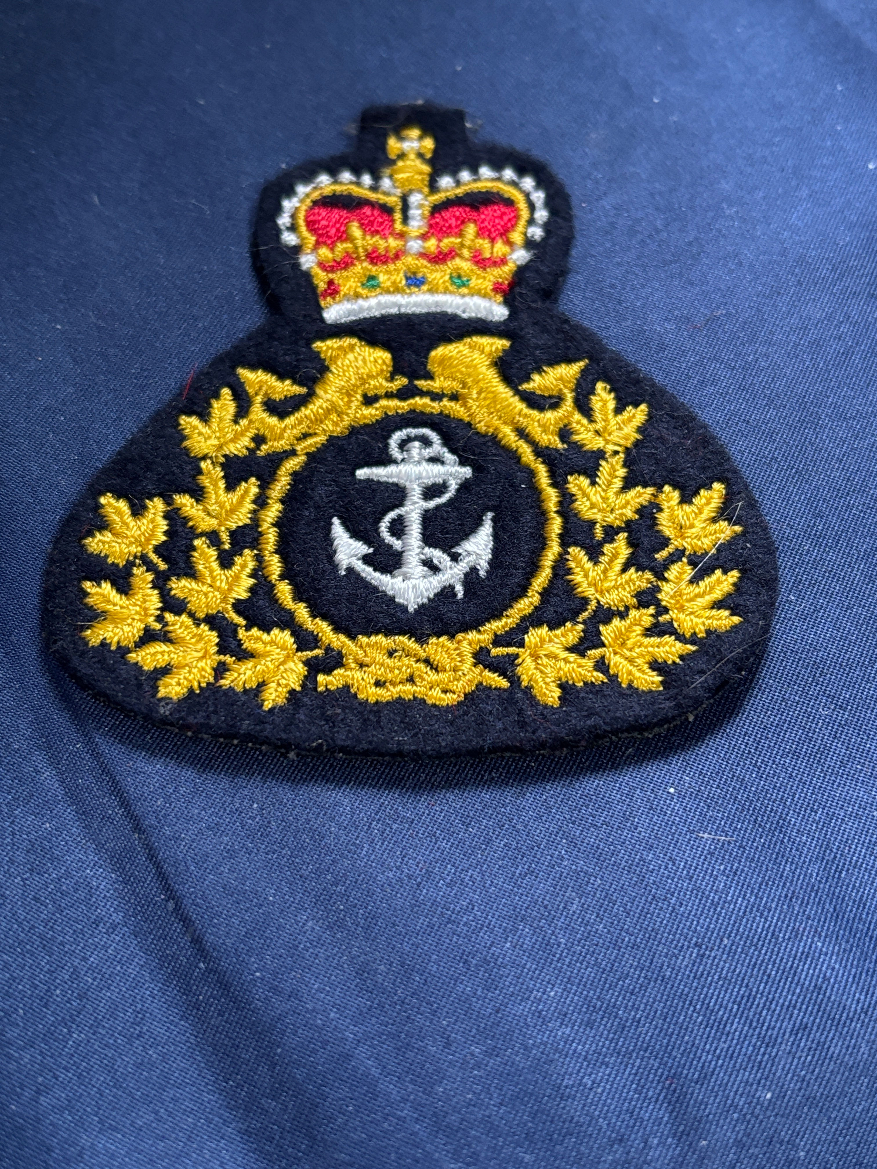 Canadian coast Guard Officers Cap badge cloth