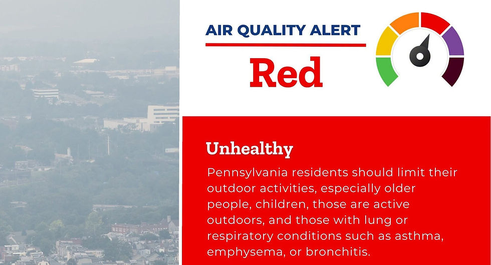 Take Care Out There: Wildfire Smoke Brings Code Red Air Quality Conditions in PA