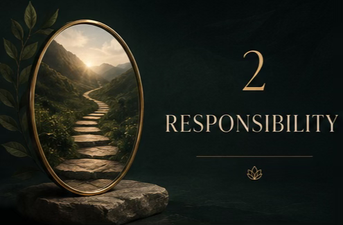 Activate Sense Two to Master Your Responsibility
Responsibility | Response Ability
I take full responsibility for my results and my actions.
Everything I need is within me. I am Responsible.
Responsibility is freedom in action. It is owning my impact, choosing growth over excuses, and responding to life from clarity and purpose.