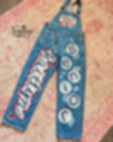 Custom Handpainted Denim Senior Overalls
