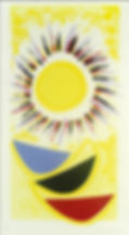 The 1999 screenprint Lilac and Red Tolcarne, by Sir Terry Frost, available from modernbritishprints.com