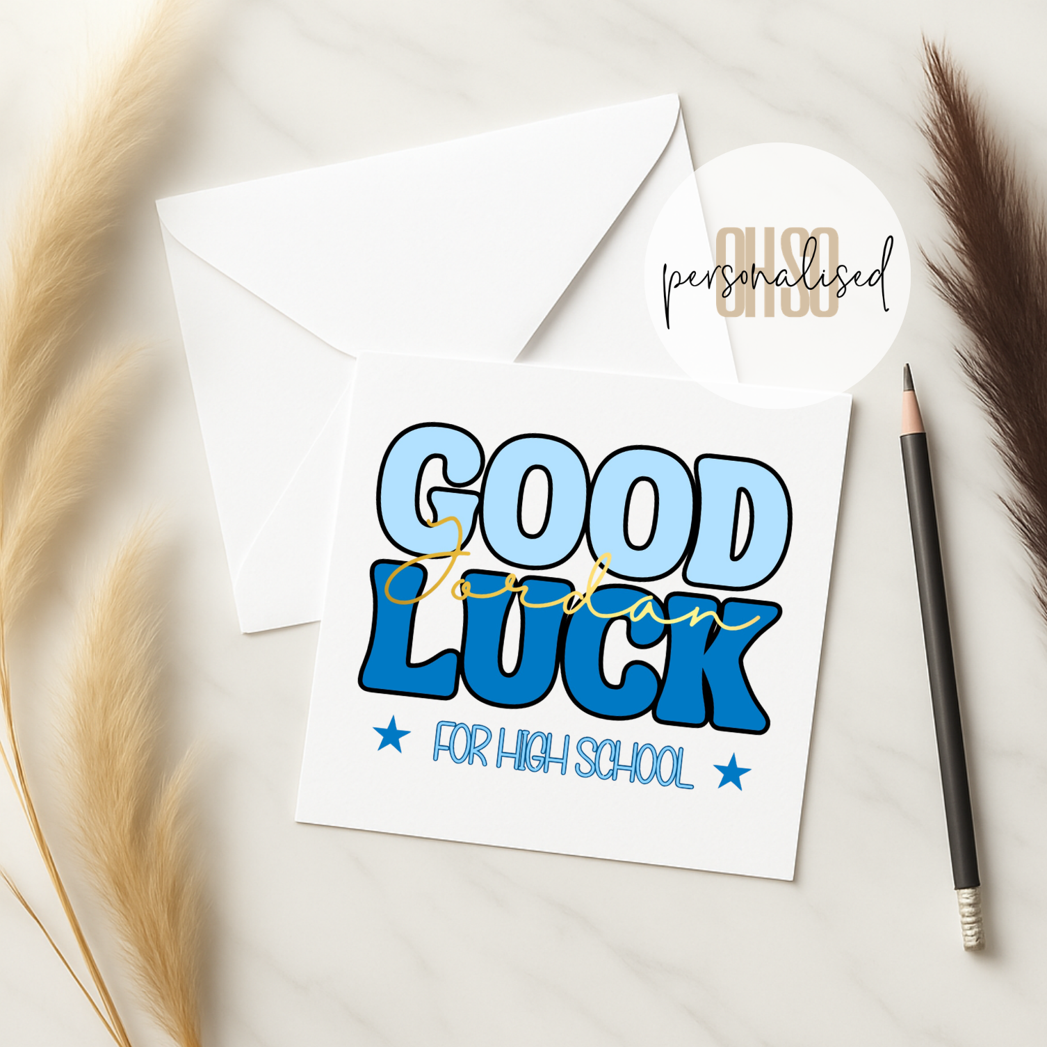 Good Luck For High School Card