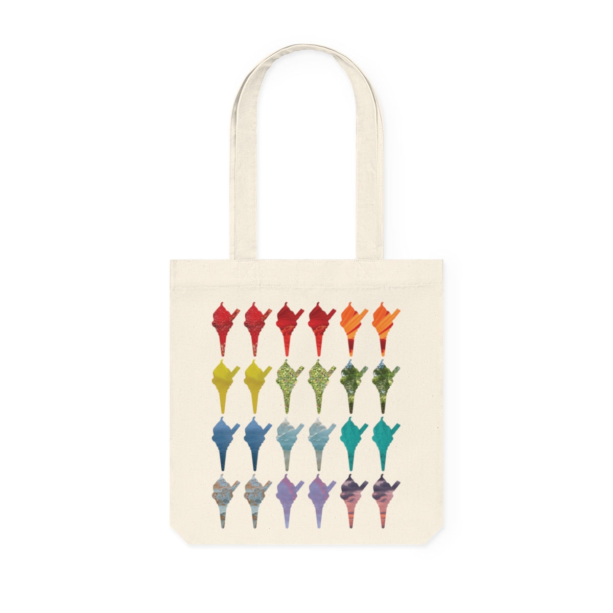 eco friendly tote bag with ice cream summer gelato graphic by Nat-Ts