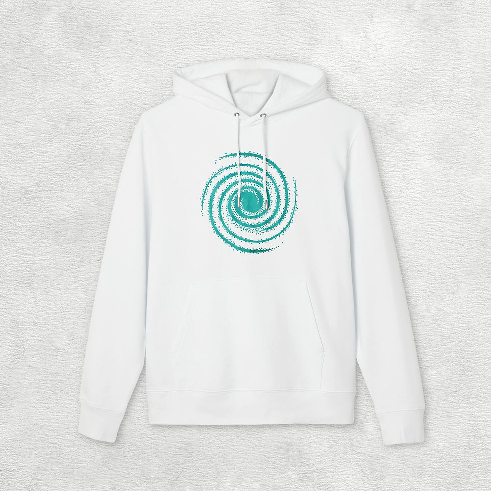 Thumbnail: organic cotton adult hoodie with swirling galaxy graphic by Nat-Ts