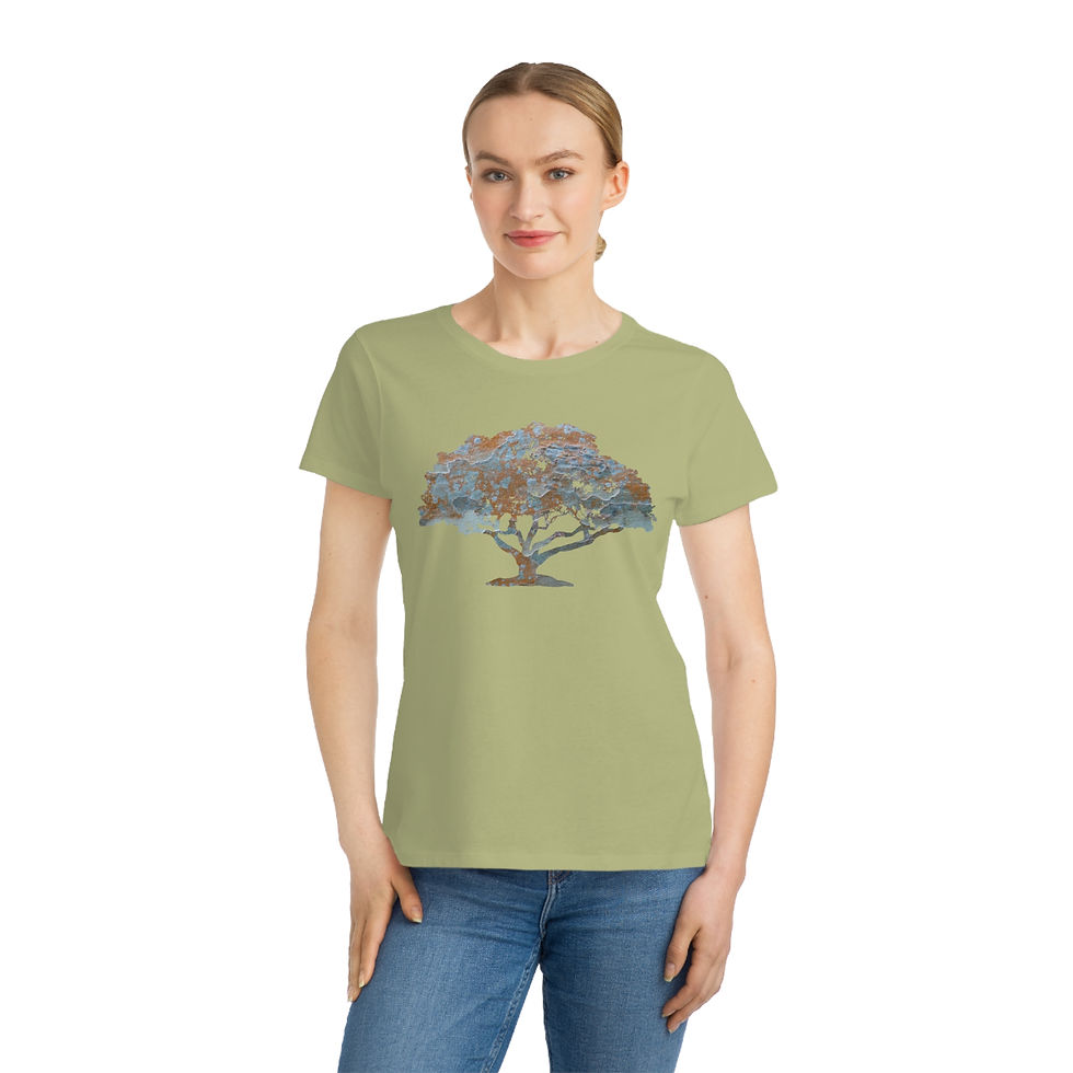 Thumbnail: organic cotton women's t shirt with unique tree graphic by Nat-Ts