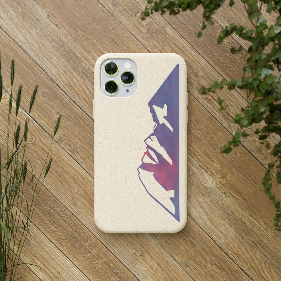 biodegradable phone case with mountain range design by Nat-Ts