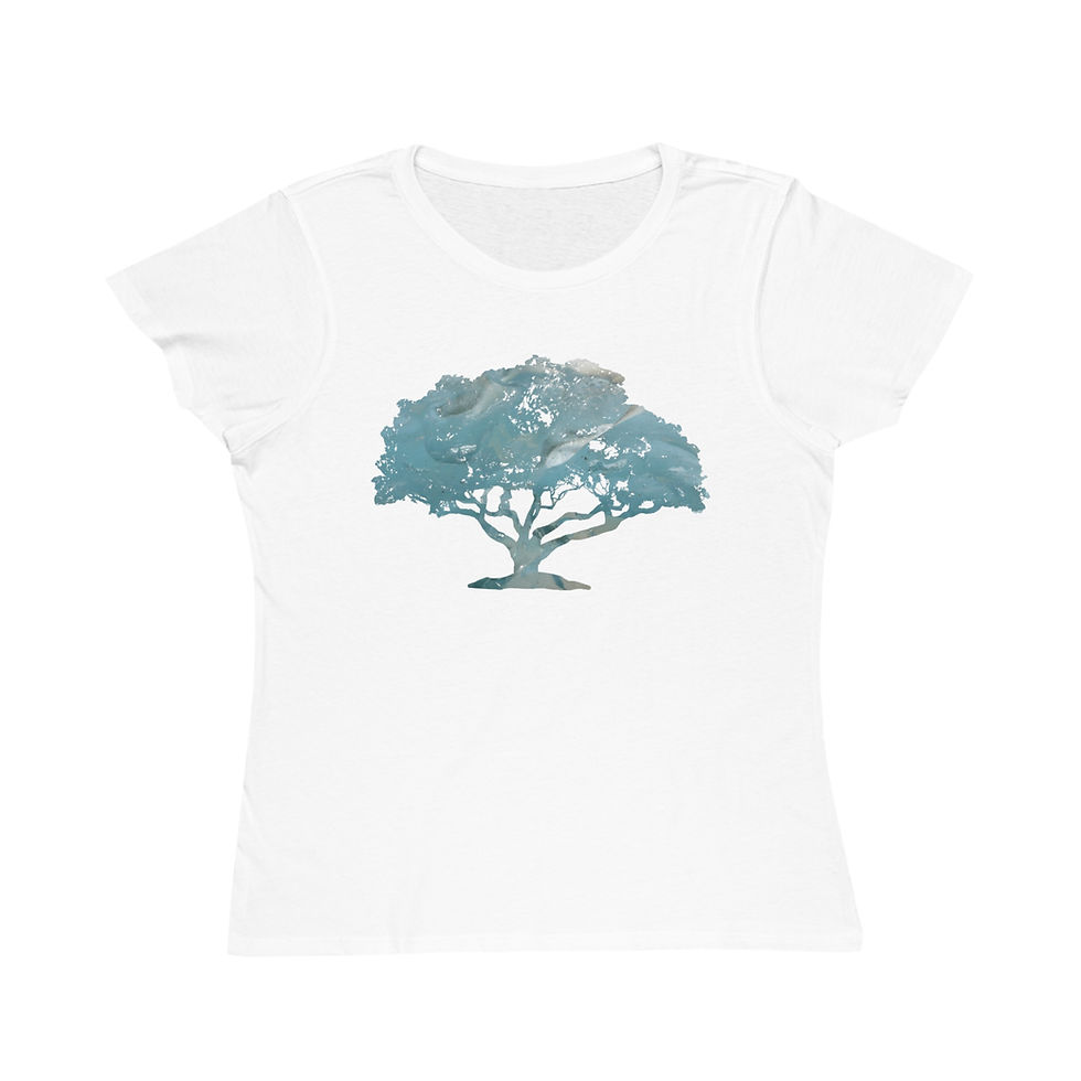 Thumbnail: organic cotton women's t shirt with unique tree graphic by Nat-Ts