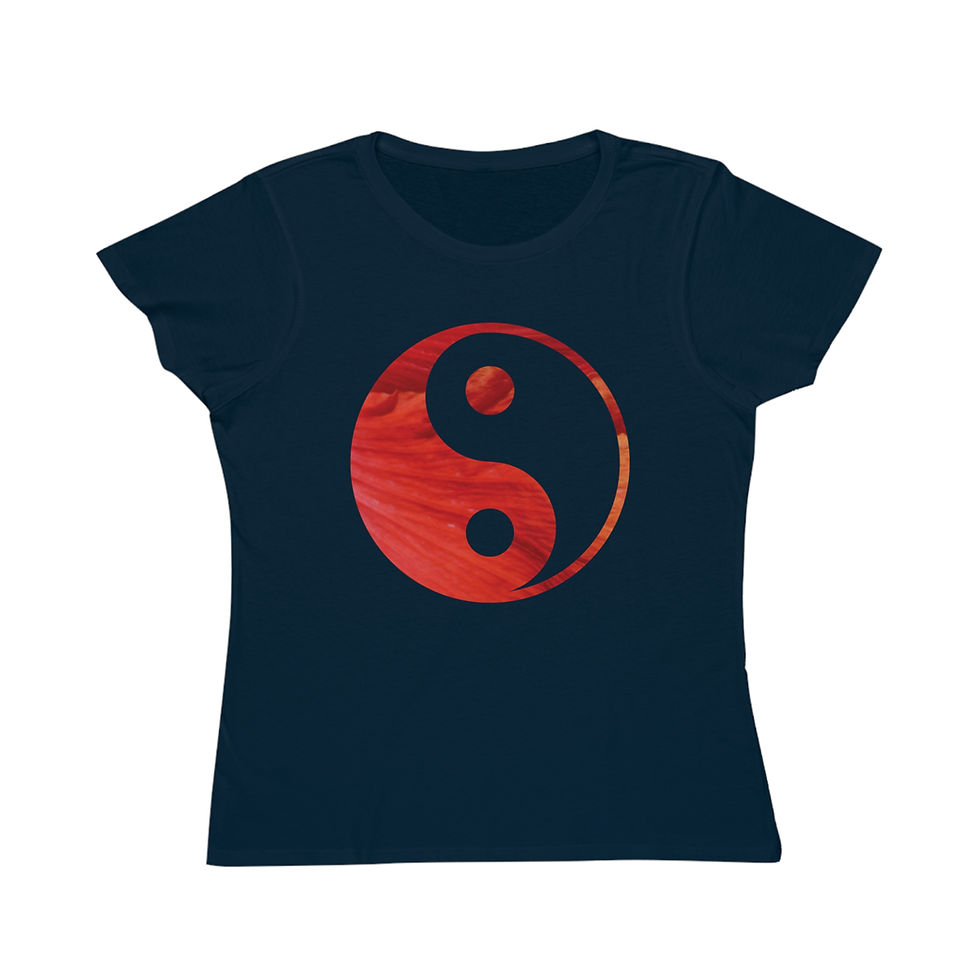 Thumbnail: organic cotton women's t-shirt with unique Yin Yang design by Nat-Ts