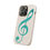 Thumbnail: biodegradable plastic-free phone case with graphic of a treble clef coloured by a real photo of nature