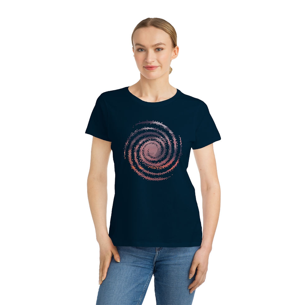 Thumbnail: organic cotton women's t shirt with unique galaxy graphic by Nat-Ts