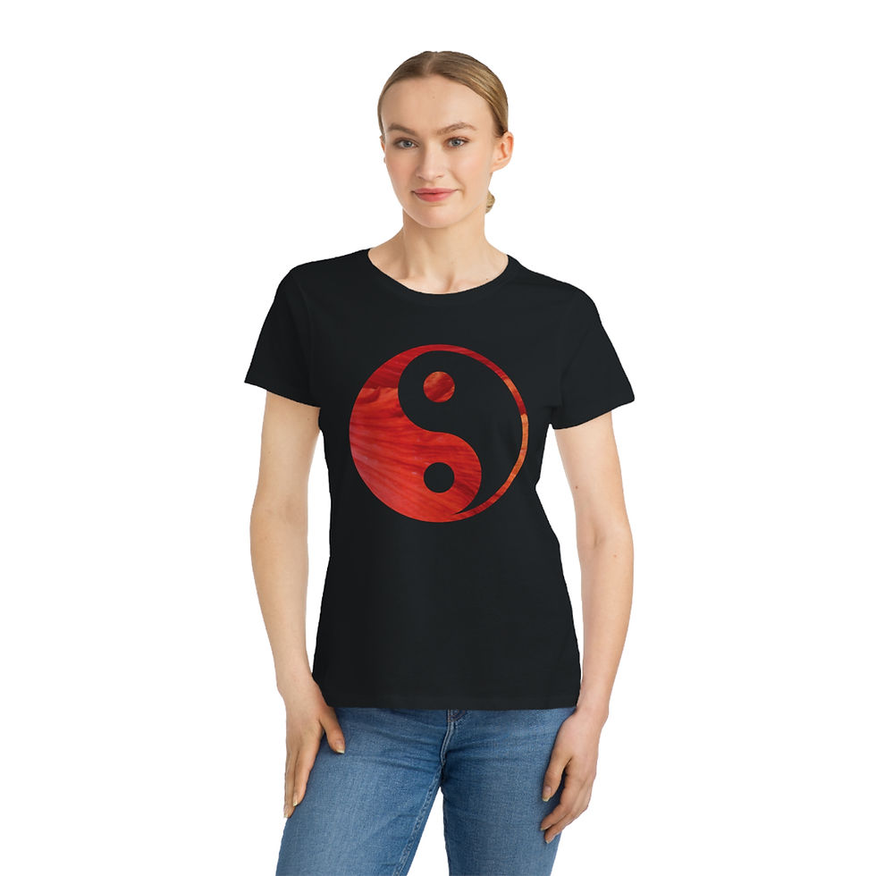 Thumbnail: organic cotton women's t-shirt with unique Yin Yang design by Nat-Ts
