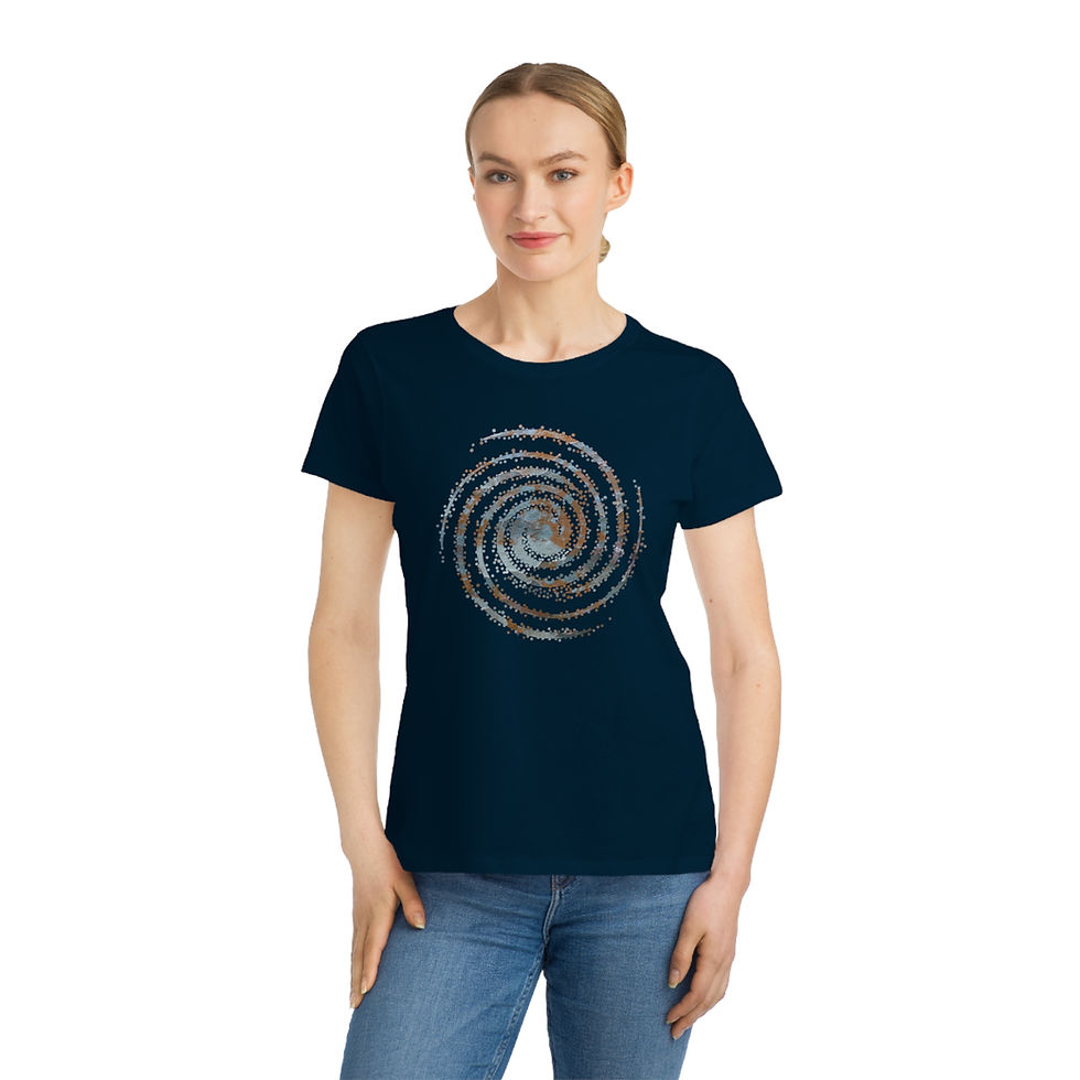 Thumbnail: organic cotton women's t shirt with unique galaxy graphic by Nat-Ts