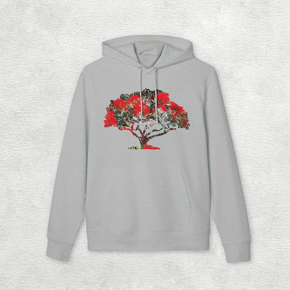 organic cotton adult hoodie with unique tree graphic by Nat-Ts