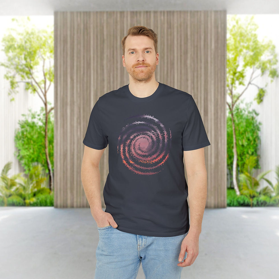 Thumbnail: organic adult unisex t shirt with galaxy graphic by Nat-Ts