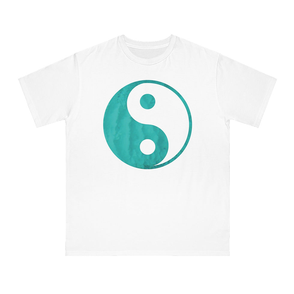 Thumbnail: organic cotton adult t-shirt with unique Yin Yang design by Nat-Ts