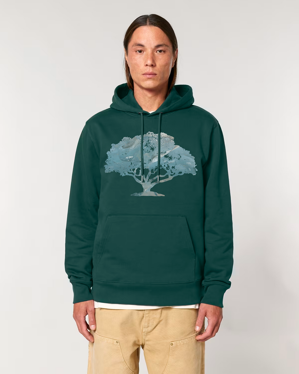 Thumbnail: premium quality organic cotton adult hoodie with tree graphic by Nat-Ts