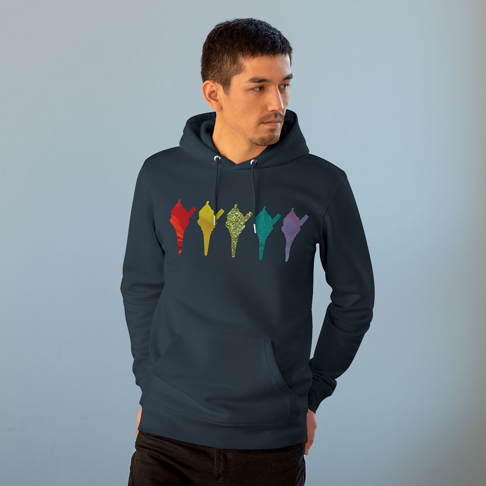 unisex adult eco friendly hoodie with ice cream summer gelato graphic by Nat-Ts