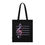 Thumbnail: organic cotton tote bag with unique treble clef music graphic coloured by real photos of nature