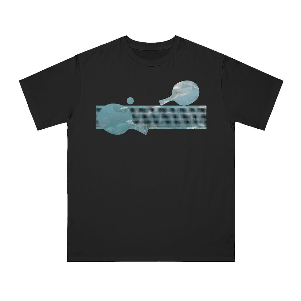 Thumbnail: organic cotton unisex adult t-shirt with table tennis sport graphic coloured by photos of nature
