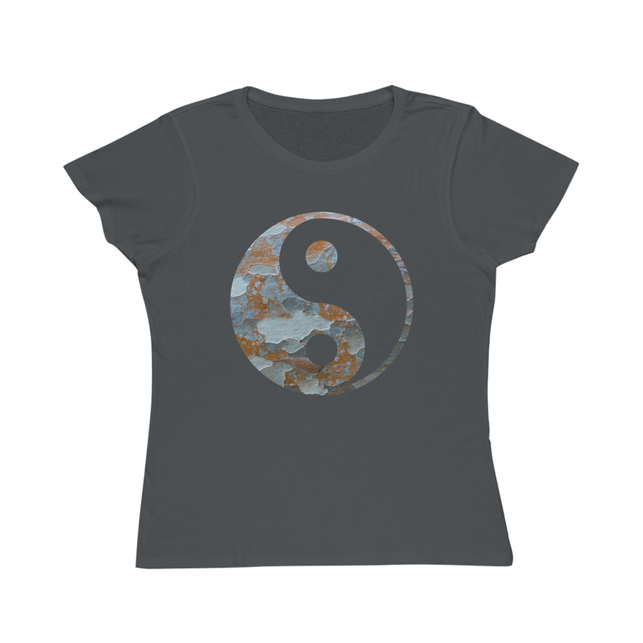 organic cotton women's t-shirt with unique Yin Yang design by Nat-Ts