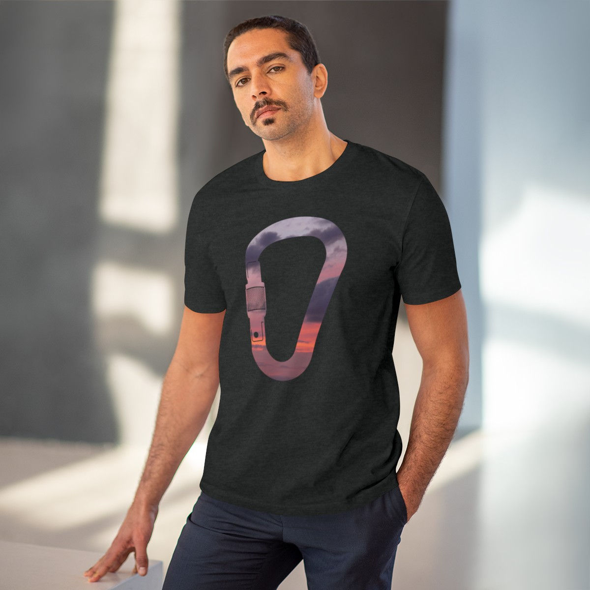 organic adult unisex t shirt with karabiner design by Nat-Ts