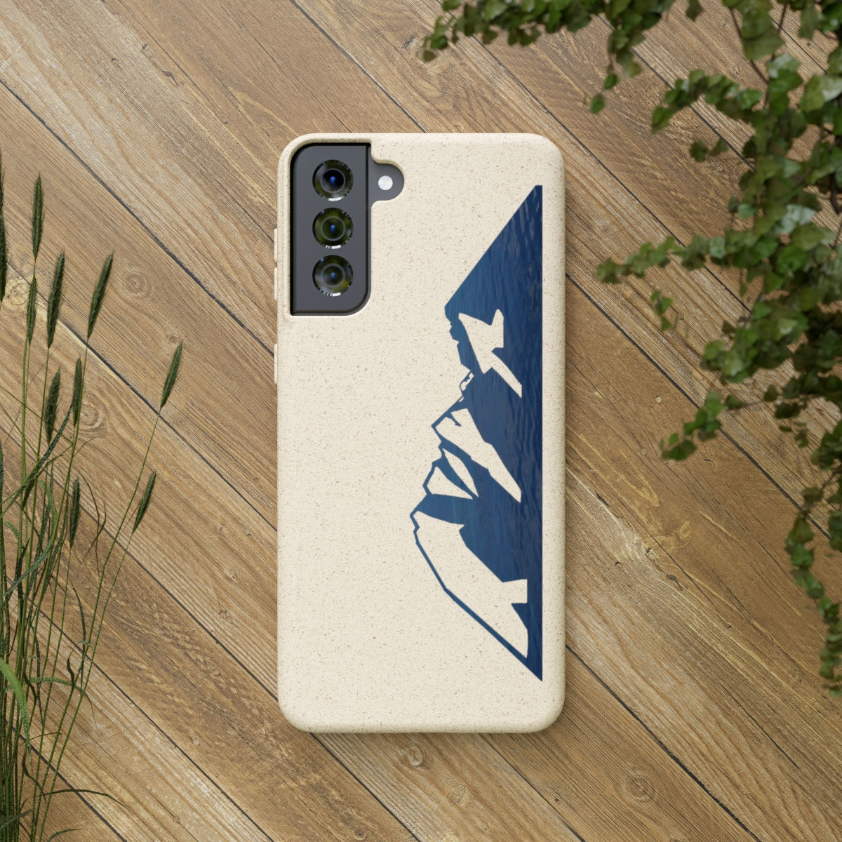 biodegradable phone case with mountain range design by Nat-Ts