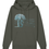 Thumbnail: Organic cotton adult hoodie with Surfboard & Palm Tree tropical summer graphic coloured by a photo of nature