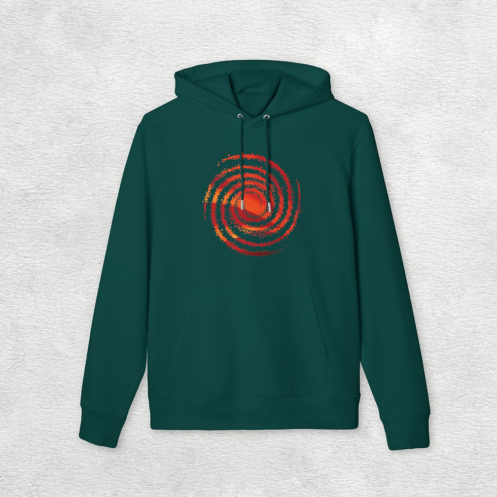 Thumbnail: organic cotton adult hoodie with swirling galaxy graphic by Nat-Ts