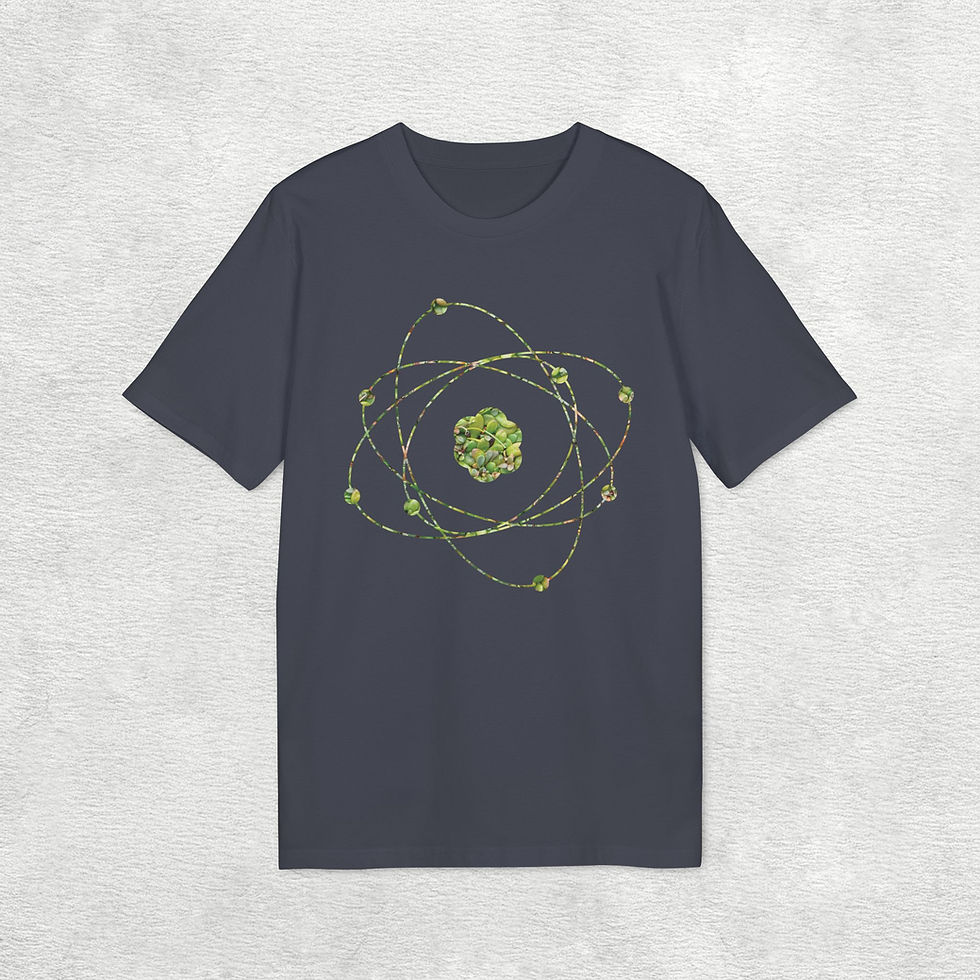 Thumbnail: organic cotton adult unisex t shirt with atom science graphic by Nat-Ts