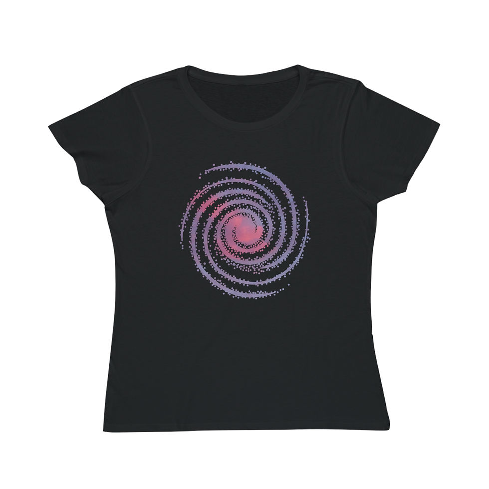Thumbnail: organic cotton women's t shirt with unique galaxy graphic by Nat-Ts