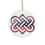 Thumbnail: eco-friendly ceramic hanging ornaments with a Celtic-inspired knot of entwined hearts, by Nat-Ts