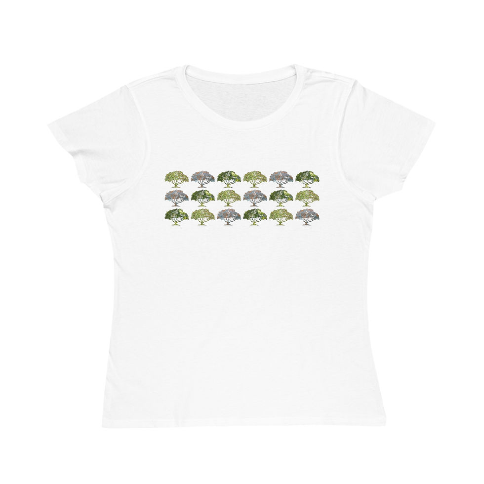 Thumbnail: organic cotton women's t-shirt with unique forest design by Nat-Ts