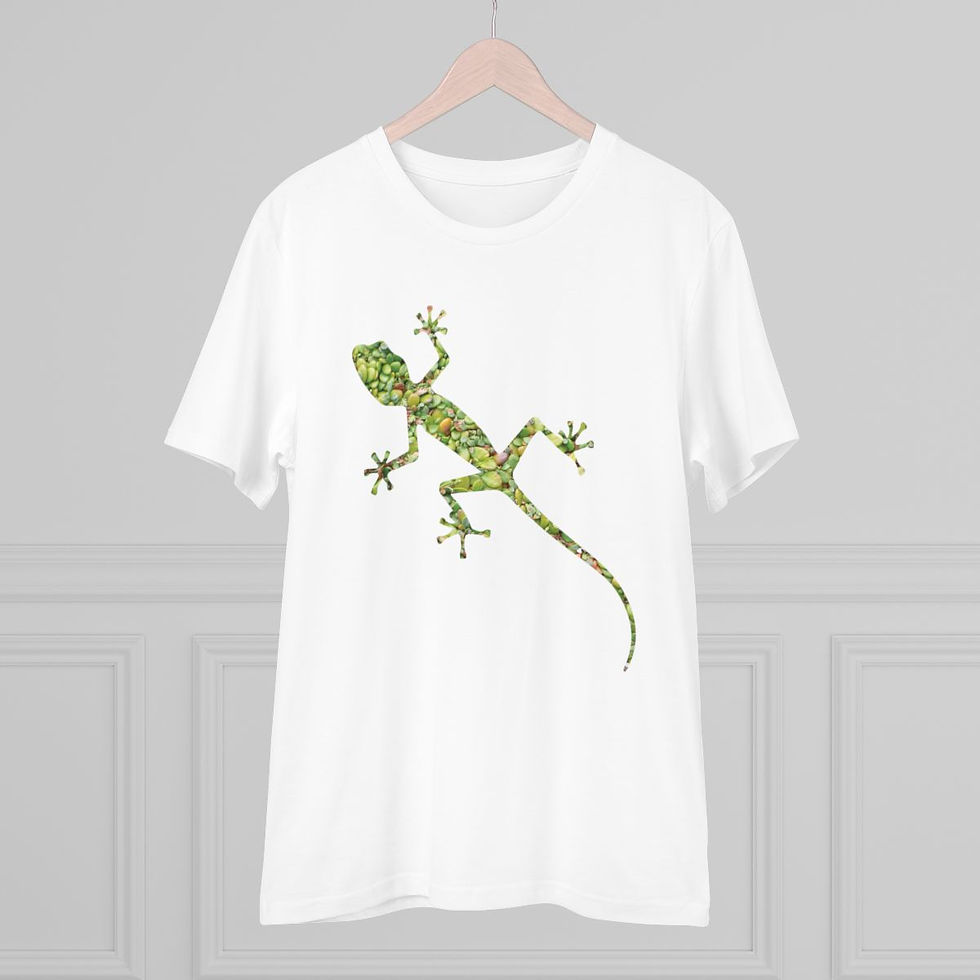 Thumbnail: organic adult unisex t shirt with gecko design by Nat-Ts