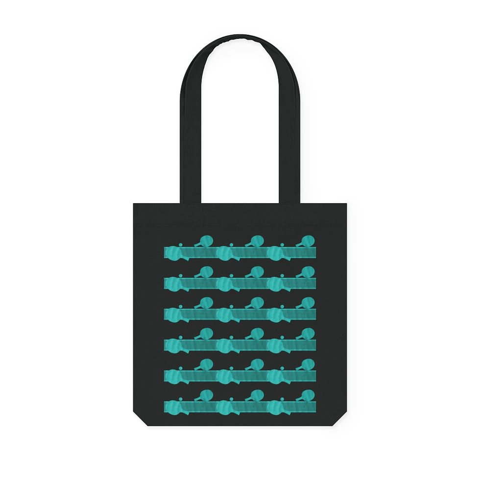 eco friendly tote bag with table tennis design by Nat-Ts