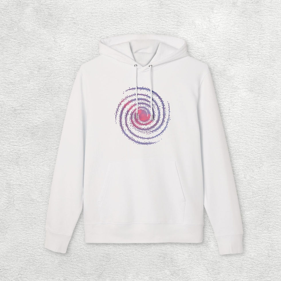 Thumbnail: organic cotton adult hoodie with swirling galaxy graphic by Nat-Ts