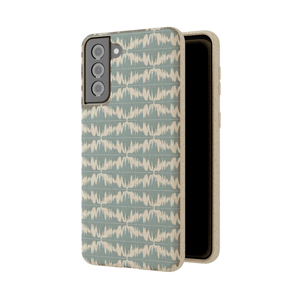 Thumbnail: biodegradable plastic-free phone case with unique music soundwave graphics coloured by unfiltered photos of nature
