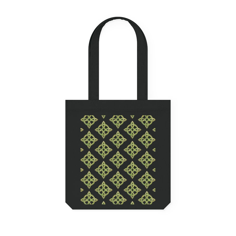 Eco Woven Tote Bag | Quaternary Celtic Design - Succulent