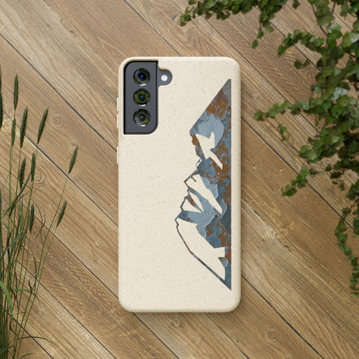 biodegradable phone case with mountain range design by Nat-Ts