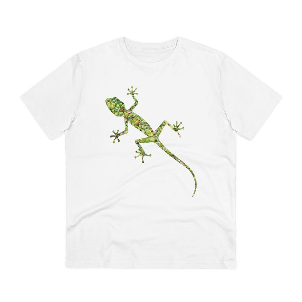Thumbnail: organic adult unisex t shirt with gecko design by Nat-Ts