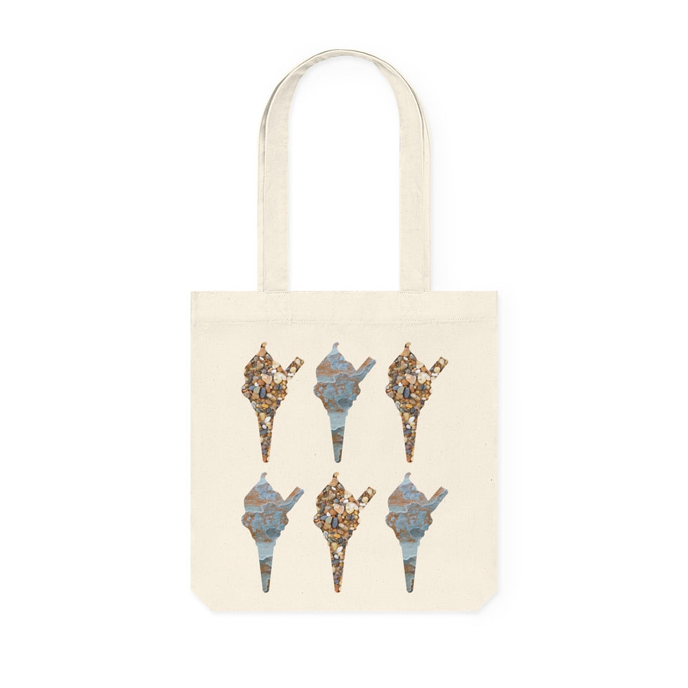 eco friendly tote bag with ice cream summer gelato graphic by Nat-Ts