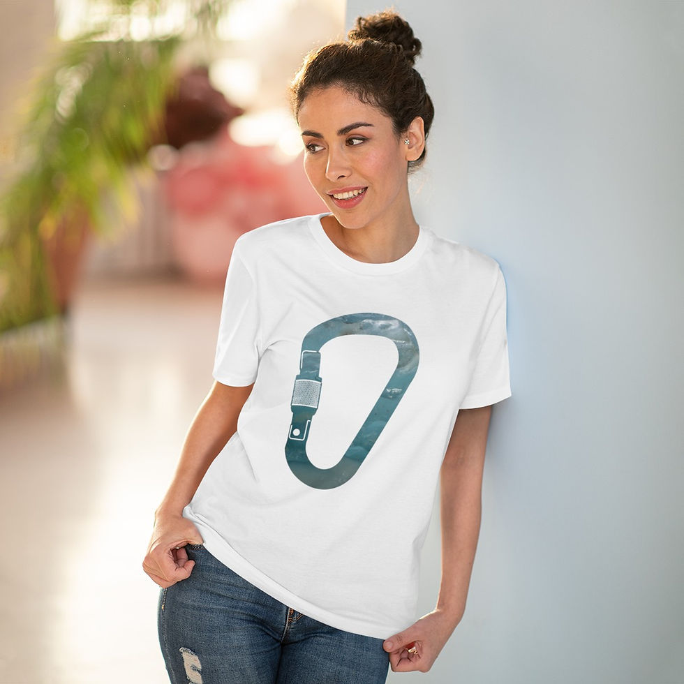 organic adult unisex t shirt with karabiner design by Nat-Ts