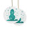Thumbnail: eco-friendly ceramic hanging ornaments with a snowpal and snowflakes graphic by Nat-Ts