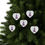 Thumbnail: eco-friendly ceramic hanging ornaments with a snowpal and snowflakes graphic by Nat-Ts