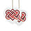 Thumbnail: eco-friendly ceramic hanging ornaments with a Celtic-inspired knot of entwined hearts, by Nat-Ts